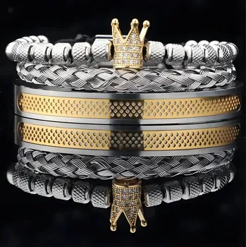 Náramek IZMAEL Náramky ES 34375 Stříbrná/Zlatá KP34375