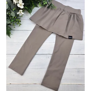 Dívčí legíny Kulišárny Dětské legíny PÍSKOVÁ se sukýnkou Varianta: 3/4 délka, VELIKOST: 128 (7-8 let)