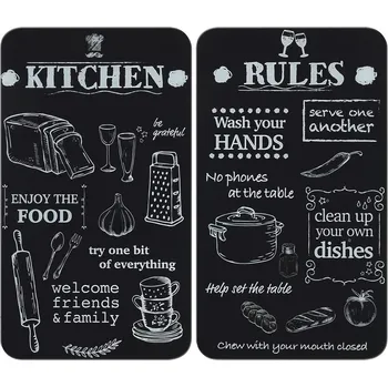 Příslušenství pro sporák Kryty na sporák z tvrzeného skla v sadě 2 ks 52x30 cm Kitchen Rules – Maximex ID_1658874