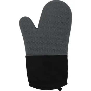 Chňapka EH Excellent Houseware Kuchyňská chňapka vyrobená ze silikonu a bavlny, tmavě šedá