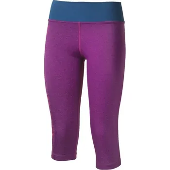 Dámské legíny Progress Dámské 3/4 legíny BETTY 3Q fialový melír/petrol/rùžová Velikost: M