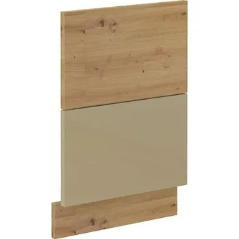 Kuchyňská skříňka ZM 570 x 446 Dvířka na myčku ARTISAN CAPPUCCINO lesk / dub artisan