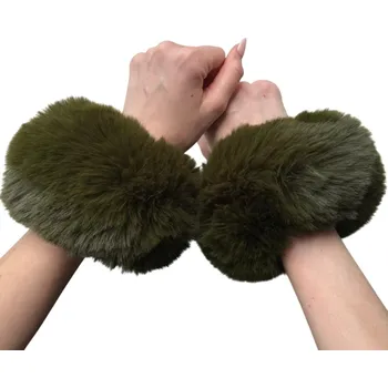 Čepice Kožušinové manžety - Khaki