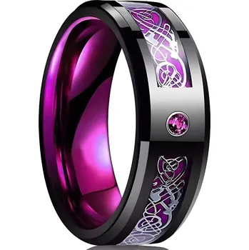 Prsten IZMAEL Prsten GA 31925 Černá/Fialová KP31925 75mm KP31925