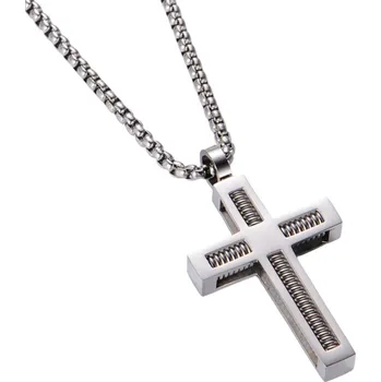 Náhrdelník IZMAEL Náhrdleník TW 34105 Cross Stříbrná KP34105