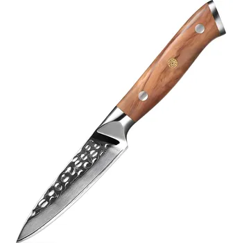 Kuchyňský nůž IZMAEL Damaškový kuchyňský nůž ZA 37474 Paring/Hnědá 9.8 cm