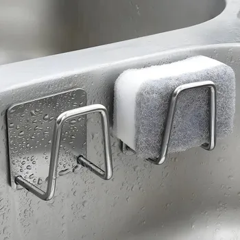 Odkapávač na nádobí Samolepící Držák na houbičku Stříbrná