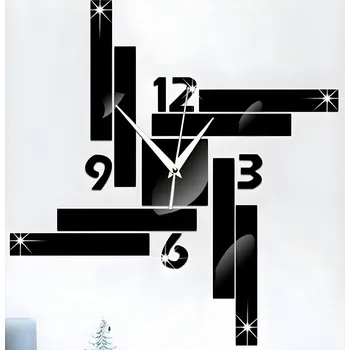 Hodiny IZMAEL Nástenné nalepovacie hodiny EX-23944 černé