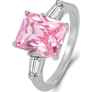 Prsten IZMAEL Prsten DI 29931 Stříbrná/Růžová KP29931 59mm KP29931