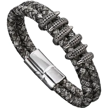 Náramek Pánský náramek HA - 33328 - Šedá/Stříbrná KP-33328