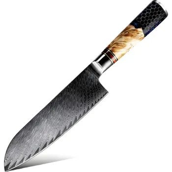 Kuchyňský nůž IZMAEL Damaškový kuchyňský nůž HO 21773 Santoku 17.7 cm