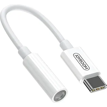 Sluchátka Joyroom adaptér 3,5mm Mini Jack (samice) USB Type C (samec) Bílá