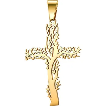 Přívěsek IZMAEL Přívěsek na řetízek Tree Cross Zlatá KP34143