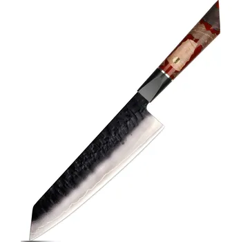 Kuchyňský nůž IZMAEL Damaškový kuchyňský nůž AR 37335 Kiritsuke/Červená 21.4 cm