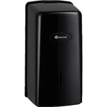 Zásobník na skládaný toaletní papír MERIDA ONE kapacita až 450 listů, ABS plast, černý