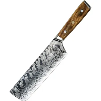 IZMAEL Damaškový kuchyňský nůž YU 37491 Nakiri/Hnědá 18 cm
