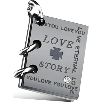 Přívěsek IZMAEL Přívěsek na řetízek LS 24095 Stříbrná/Černá KP24095