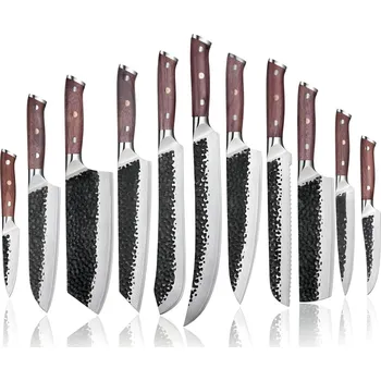 Sada damaškových kuchyňských nožů TE 37530 Hnědá