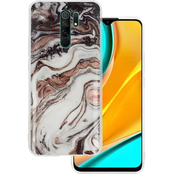 Pouzdro na mobilní telefon Karl Lagerfeld Silikónové třpitivé pouzdro Marble pro Xiaomi Redmi 9 12