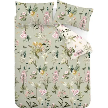 Povlečení Světle zelené bavlněné povlečení na dvoulůžko 200x200 cm Exotic Floral – RHS ID_1747114