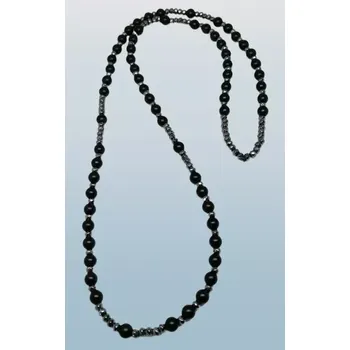 Náhrdelník Pánský náhrdelník z onyxu a hematitu – ochranný šperk z minerálů