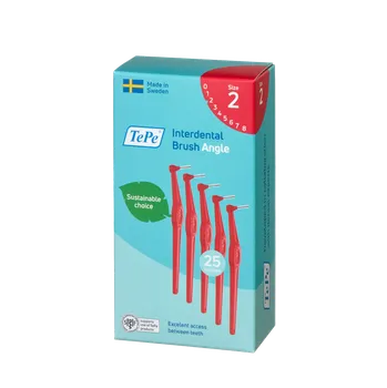 Zubní kartáček TePe Angle mezizubní kartáčky 0,5 mm, červené, 25 ks