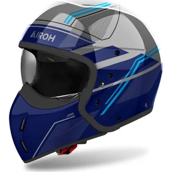 Helma na motorku Přilba J110 Slim, AIROH (modrá lesklá) 2026 XL