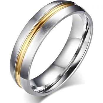 Prsten IZMAEL Pánský Prsten VO 4841 Stř./Zlatá KP4841 59mm KP4841