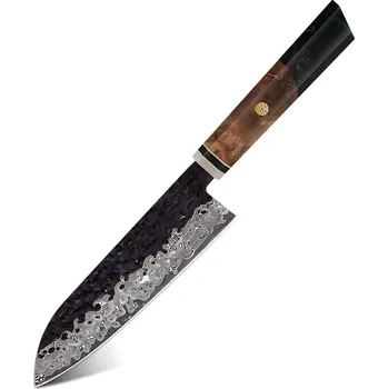 IZMAEL Damaškový kuchyňský nůž AI 37316 Santoku/Zelená 16.5 cm