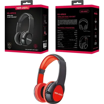 Sluchátka Ven Dens Bezdrátová Sluchátka/Hudební Headset Červená/Černá