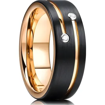 Prsten IZMAEL Prsten PA 32083 Černá/Zlatá KP32083 52mm KP32083