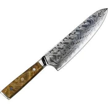 IZMAEL Damaškový kuchyňský nůž YU 37489 Chef/Hnědá 21 cm