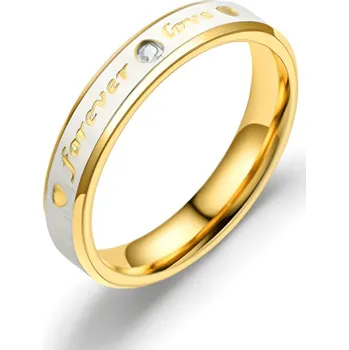 Prsten IZMAEL Dámský prsten Forever Love Zlatá KP32426 62mm KP32426