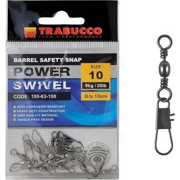 Trabucco karabinka s obratlíkem Barrel Interlock Snap 12ks Varianta: vel.8 (14kg)