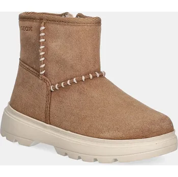 Dívčí zimní obuv Dětské zimní boty z nubuku Geox KIDDARTAH hnědá barva, B565YA.00022 B565YA.00022.24.27 82X, EUR 25