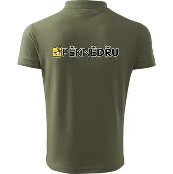 Pánská košile Pěkně dřu lžíce - Polokošile pánská Pique Polo 203 - 3XL ( Khaki )