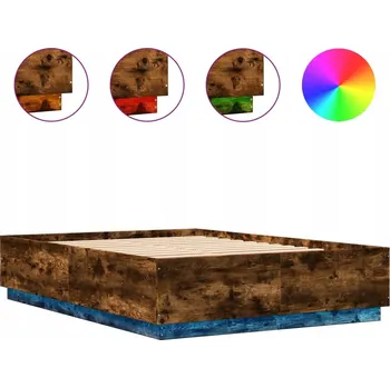 Postel Jednolůžková dřevěná postel 90x220 cm, vícebarevná