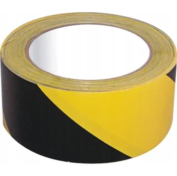 Lepicí páska 20 m VÝSTRAŽNÁ PÁSKA SAMOLEPICÍ ČERNO ŽLUTÁ
