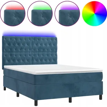 Postel Čalouněná dvoulůžková postel 140x190 modrá