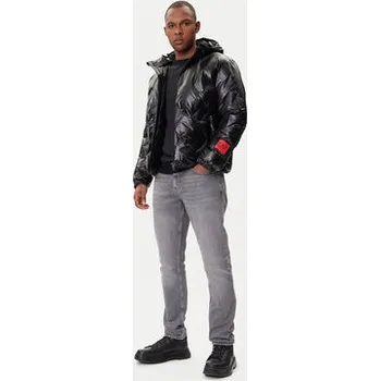 EA7 Emporio Armani Bunda z imitace kůže 7M001860 AF22699 UC001 Černá Regular Fit XXL