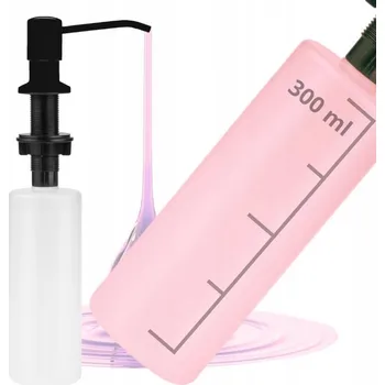 Dávkovač mýdla Kulatý Dávkovač tekutin, černý PVC, 300 ml