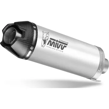 Výfuk pro motocykl Koncovka výfuku MIVV AK-1 K.062.L4K Titan s uhlíkovým krytem