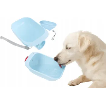 Miska pro psa PŘENOSNÁ MISKA PRO PSA S PŘIPOJENÍM NA LÁHEV S VODOU A KRMIVO 2V1