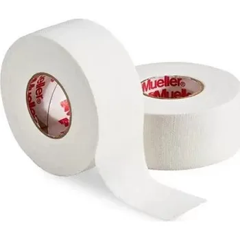 Tejpovací páska Mueller M-Tape tuhý sportovní tejpovací pásek bílý 2,5 cm x 9 m