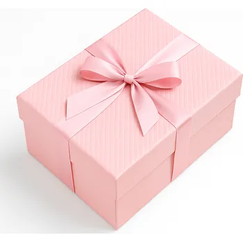 Dárková krabice se stuhou růžová Rozměr: Velká