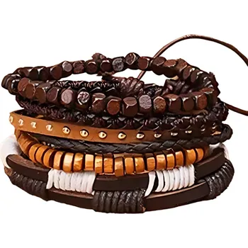 Náramek IZMAEL Pánské náramky IZ 33343 Hnědá KP33343