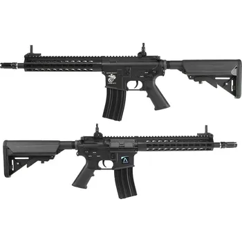 Airsoftová zbraň E&C Airsoftová zbraň SR13-E3, 10” Keymod s rychlou demontáží pružiny - černá (EC-313)