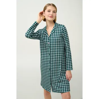 Dámské noční prádlo Vamp Dámská noční bavlněná košile s knoflíky 23242