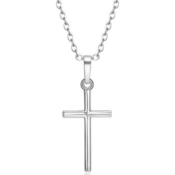 Náhrdelník IZMAEL Náhrdleník US 34222 Cross Stříbrná KP34222