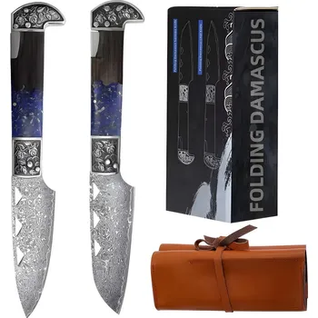 IZMAEL 2x Damaškový outdoorový skládací nůž CO 32810 Modrá 12.2 cm